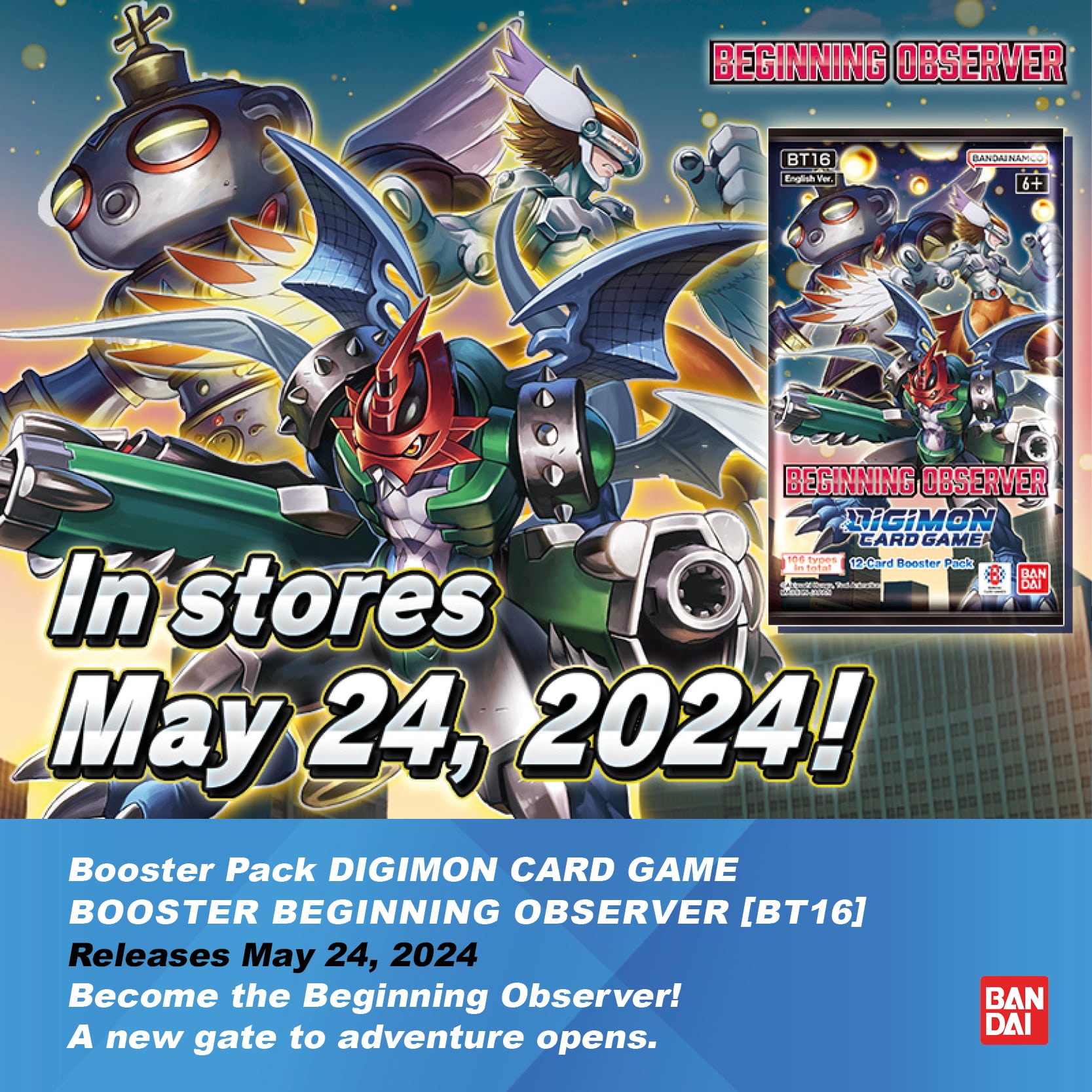 beginning observer booster box Digimon Card Game - BT16 - Beginning Observer